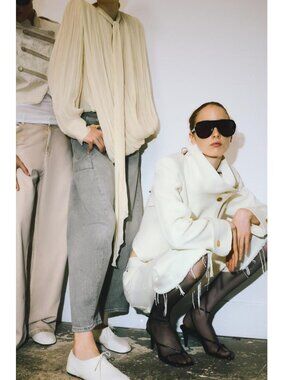 ZARA ZW COLLECTION LIMITED EDITION CONTRASTING CROPPED JACKET